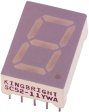 SA52-11GWA Дисплей: LED; 7-сегментный; 13,2мм; зеленый; 3-10,5мкд; анод; 0,52"