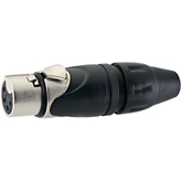 AX4F, XLR, Cable socket, 4 Poles AX Soldering Connection Nickel - Plated, Amphenol