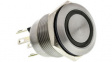 MPI002/28/WH Push-button Switch, vandal proof white 19.2 mm 24 VDC 50 mA 1 make contact (NO)