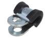 LKD10512 Хомуты; Oпетли: 5мм; W: 12мм; сталь; Материал корпуса: EPDM; W1