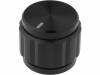 GC6.4-22X19 Ручка; с указателем; алюминий; Диам.оси:6,35мм; O22x19мм; черный