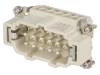DE-010-M, Разъем: HDC; контактная вставка; "папа"; DE; PIN:10; 10+PE; 16А, DEGSON