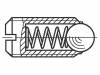 1921045, Защелка шаровая; сталь; BN:13363; Резьба: M8; 17,5мм, BOSSARD