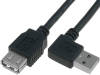 CAB-USB2AAF/2-K Кабель; USB 2.0; гнездо USB A, угловая вилка USB A; 1,8м; черный