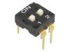 DI-02, Переключатель: DIP-SWITCH; Кол-во секций:2; ON-OFF; 0,05A/12ВDC, Ninigi
