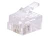 MP0018 Вилка; RJ11; PIN:6; не экранированный; позолота; обжим; на провод