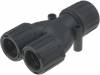 166-25802, У-образный соединитель; полиамид; черный; 21мм; UL94V-2; IP66, HellermannTyton