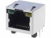 RJHSE-5384, Гнездо; RJ45; Кат:5; экранированный, со светодиодом; THT, Amphenol