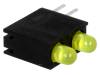 L-934EB/2YD LED; в корпусе; Кол-во диод:2; 3мм; THT; желтый; 8-15мкд; 40°