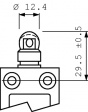 SSCEB31C Limit Switch, 1 Change-Over (CO), Roller shaft with metal ro