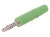 FK 02 L NI/GN, Вилка; "банан" 2мм; 10А; 70ВDC; зеленый; Подключение: пайка; O: 2мм, Schutzinger