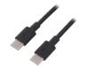 51243 Кабель; USB 2.0; с обеих сторон,вилка USB C; 2м; черный