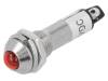 IND8-12R-A, Индикат.лампа: LED; выпуклый; 12ВDC; Отв: O8,2мм; IP40; под пайку, Ninigi