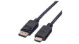 11.44.5781 Video Cable, Green, DisplayPort Plug - HDMI Plug, 1920 x 1200, 2m