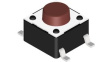 DTSM-66S-V-T/R Tactile Switch DTSM, 1NO, 3.1N, 6.2 x 6.2mm