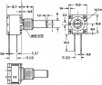 93R1A-R22-A08L Rotary Potentiometer, 500 Ohm, PCB Connection