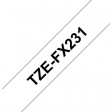 TZE-FX231 Этикеточная лента 12 mm черный на белом