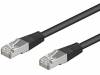 95211 Patch cord; SF/UTP; 5e; многопров; CCA; ПВХ; черный; 0,25м