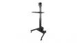 WKSTNCART Mobile Workstation Cart with Monitor Mount, CPU/PC Holder, Keyboard Tray, 850 x 645mm x 1.4m, 8kg