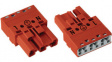 770-1313 Distribution connector 3p, 0.5...4 mm2 red