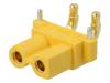 XT30PW-F Гнездо; питания DC; XT30; "мама"; PIN:2; на PCB; THT; Цвет: желтый