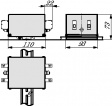 FN2412-16-44 Сетевой фильтр, 1-фазный 16 A 250 VAC