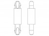 8G806V40143 Дистанц PCB; полиамид 66; Дл: 12мм; защелка / защелка; UL94V-2