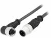 21348487491015 Кабель: датчиков / автоматики; PIN:4; M12-M12; 1,5м; вилка; вилка