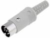 MAS 80 SN GRAU (931518517), Вилка; DIN; "папа"; PIN:8; Конфиг.выводов:270°; прямой; на провод, Hirschmann