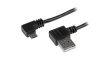 USB2AUB2RA2M Charging Cable with Right Angled Connectors USB-A Plug - USB Micro-B Plug 2m USB 2.0 Black
