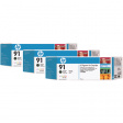 C9480A Ink triple pack 91 black matt