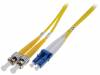 DK-2931-03, Световодный патч-корд; OS1; LC/PC, ST/PC; 3м; LSZH; Цвет: желтый, DIGITUS