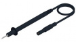 PL 2700 S SW Safety Test Lead with Probe \x1a4mm 1m Black Nickel-Plated Brass
