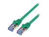CQ5115S Patch cord; S/FTP; 6a; многопров; Cu; LSZH; зеленый; 20м; 26AWG