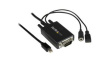 MDP2VGAAMM3M Video Cable, Mini DisplayPort Plug - 3.5 mm Jack Socket/VGA Plug/USB Micro-B Soc