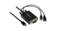 MDP2VGAAMM3M Video Cable, Mini DisplayPort Plug - 3.5 mm Jack Socket/VGA Plug/USB Micro-B Socket, 1920 x 1200, 3m