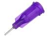 8001077, Игла: стальная; 0,25"; Размер:21; прямая; 0,51мм; Корпус: пурпурный, FISNAR
