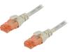 DK-1617-015 Patch cord; U/UTP; 6; многопров; Cu; LSZH; серый; 1,5м