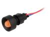 LO-D10-12AC/DC, Индикат.лампа: LED; вогнутый; 12ВDC; 12ВAC; Отв: O13мм; IP40, POLAM-ELTA