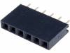 ZL262-6SG Гнездо; штыревое; "мама"; PIN:6; прямой; 2,54мм; THT; 1x6; позолота