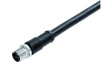 77 0629 0000 50704-0500 M12 Cable Plug, T-Coded, 4 Pole, 5m PUR Cable
