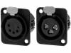 718-0300 Гнездо; XLR; "мама"; PIN:3; прямой; пайка; посеребренные; 50В; 15А