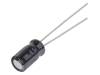 URS0J101MDD Конденсатор: электролитический; THT; 100мкФ; 6,3ВDC; O5x9мм; ±20%
