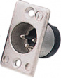 703-0500 XLR Panel-mount male receptacle 5Pnickel-plated