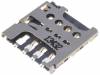 115I-AEAA, Разъем: для карт памяти; Micro SIM; push-pull; SMT; PIN:6, ATTEND