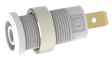 RND 350-00063 Banana Socket  diam.4mm White 36A Faston Terminal, 4.8 x 0.8 mm