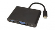 12.99.3201 Adapter, USB-C Plug - USB-C Socket/USB-A Socket/VGA 15-pin Socket