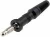 R8-20A-BLACK, Вилка; "банан" 4мм; 10А; 60ВDC; черный; Диам.кабеля макс:4мм, SCI