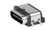 217177-0001 USB Connector, USB-C 2.0 Receptacle, Right Angle, 6 Poles