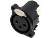 AC3FAV-AU-PRE, Гнездо; XLR; "мама"; PIN:3; прямой; с кнопкой; винтами; THT; 133В; 6А, Amphenol